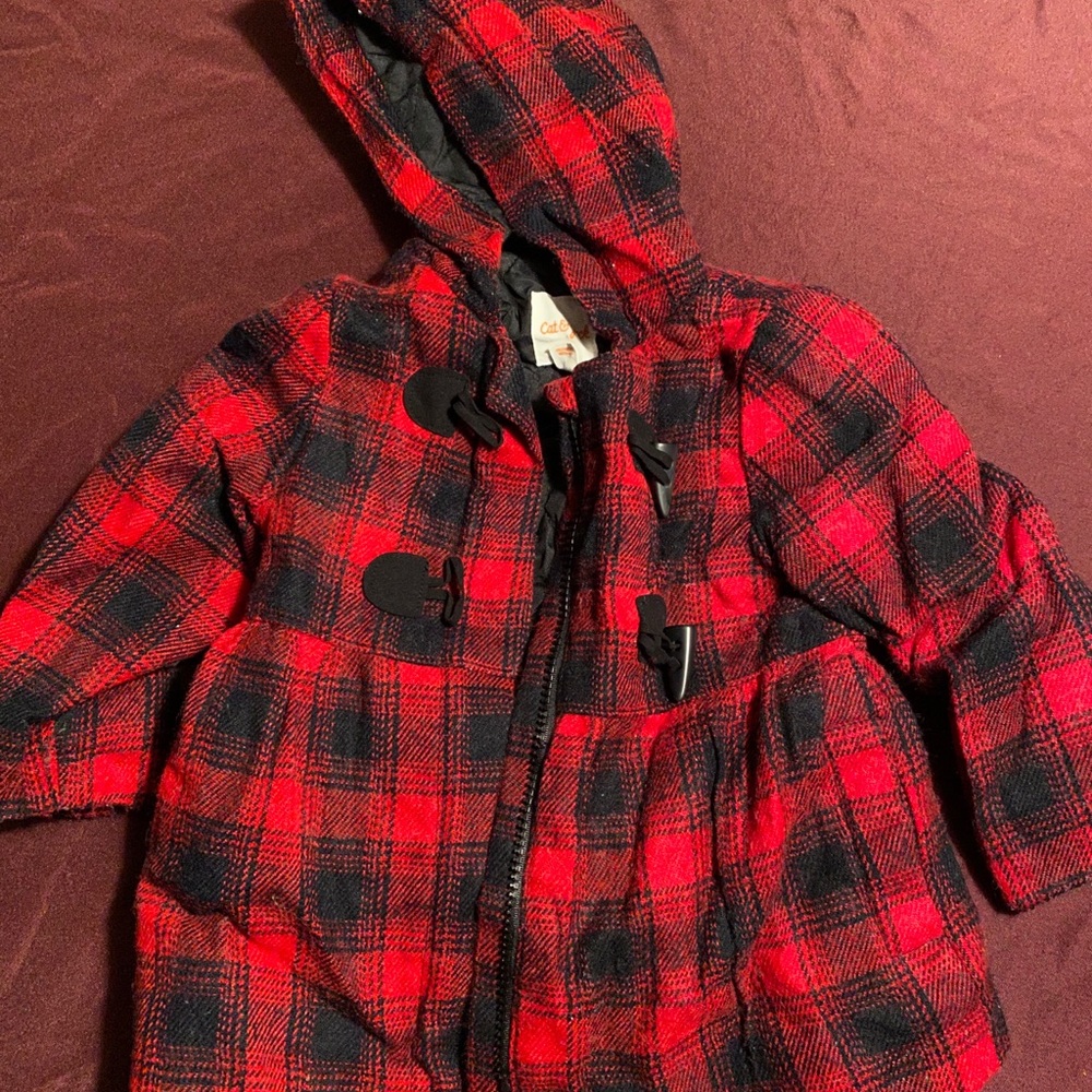 Adorable Red/Black C&J Peacoat